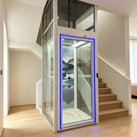 Ascensore Idraulico per Villa da 400kg con Pavimento in PVC, Altezza 23M, Costruzione in Acciaio Inossidabile
