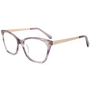 Individuelle klassische Qualitätsbrille handgefertigte Acetat-Brille Rahmen optische Linse Brille