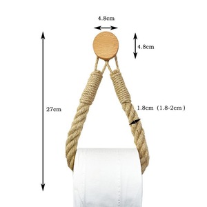 Gancho de Cuerda de Cáñamo para <span class=keywords><strong>Papel</strong></span> Higiénico, Hilo de Algodón Tejido, Regalo de Vacaciones, Madera Maciza Tejida a Mano, Artesanía de Haya - Product Image 5