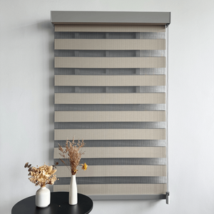 Hướng dẫn sử dụng kiểm soát half-Blackout tùy chỉnh con lăn cửa chớp Zebra mù cho nhà & khách sạn được xây dựng trong cài đặt đồng bằng màu & rèm - Product Image 2