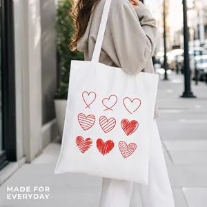 Sac fourre-tout en toile de coton 100 % naturel à faible MOQ, motif personnalisé, vente en gros pour les trajets quotidiens, les voyages et le rangement - Product Image 1
