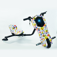 Triciclo Eléctrico de Drifting con Motor, Diseño Novedoso 2022, Telescópico con Bluetooth, Coche de Juguete Montable para Niños, Coche de Derrapes Eléctrico Infantil