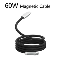 Cable Magnético USB C 2.0 de 60W Personalizado al por Mayor, Cable de Carga Rápida Tipo C a Tipo C de 480Mbps