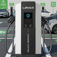 LANGR Nouvelle station de recharge rapide DC 120 kW pour véhicules électriques avec double prise, refroidissement liquide et protection IP54 pour usage commercial