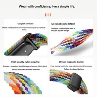 Bracelet magnétique en nylon tressé pour Google Fitbit Air, bracelet pour poignet/triceps