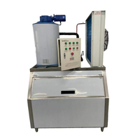 Machine à glace en flocons pour eau de mer marine, en acier inoxydable 316L anti-corrosion, pour bateaux de pêche et produits aquatiques, production de 1T à 10T par jour
