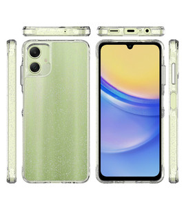 Coque de téléphone transparente scintillante en TPU souple et PC rigide pour <span class=keywords><strong>Samsung</strong></span> <span class=keywords><strong>Galaxy</strong></span> A06 A16 5G A36 A55 <span class=keywords><strong>A03</strong></span> S25Edge S24 Ultra S23 S22 S21 S26 FE - Product Image 1