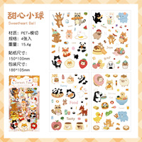 Autocollants mignons pour animaux de compagnie, imperméables, kawaii, dessins animés, transparents, découpés, pour journal, bouteille d'eau, coque de téléphone
