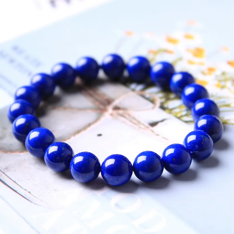 Hoge Kwaliteit Elegante En Luxe Vrouwelijke Natuursteen Blauwe Lapis Lazuli Armband