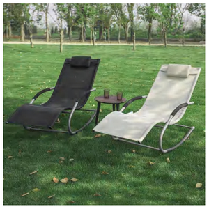 Garden Patio Outdoor Metal Leisure Lounger Chair Indoor U Shape Sun Lounger Patio Chaise Lounger - Product Image 3