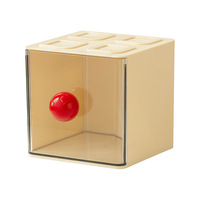 Organisateur de bureau moderne minimaliste en plastique style Dopamine, boîte de rangement pour jouets avec poignée, type tiroir, empilable, détachable, transparente