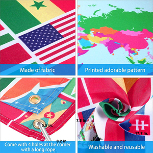 Bendera Gantung Tali Kustom Bendera Dunia 32 Negara Bendera Ft Bendera Bendera Bendera Pelangi untuk Dekorasi Pesta - Product Image 4