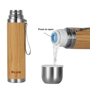 Nuovi Design Ecologici: Thermos da 17oz in Acciaio Inox di Alta Qualità con Coperchio in Bambù per <span class=keywords><strong>Acqua</strong></span>/Caffè/Tè - Product Image 4