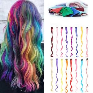 Vente directe usine – Extensions capillaires bouclées synthétiques à grandes vagues colorées, en <span class=keywords><strong>fibre</strong></span> haute température, à clipser - Product Image 1