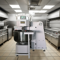 Mélangeur industriel automatique de pâte à cylindre basculant 75L 125L Machine à mélanger le pain en spirale