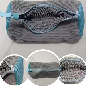 Nettoyant pour baskets à fermeture éclair épaississante personnalisé lavage de chaussures sac de nettoyage de linge nouveau paresseux grande taille lavable Chenille pour vêtements en tissu - Product Image 6