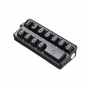 Placa de Número de <span class=keywords><strong>Teléfono</strong></span> <span class=keywords><strong>Temporal</strong></span> 4 en 1 para Estacionamiento con Martillo de Seguridad para Automóvil, Rompeventanas, Se Puede Ocultar - Product Image 1