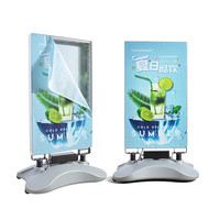 Panneau publicitaire extérieur en aluminium pour trottoir, panneau d'affichage étanche Rechargeable Seg Led boîte à lumière