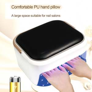 Lámpara de <span class=keywords><strong>Uñas</strong></span> LED UV Recargable Profesional 2 en 1 con Reposamanos, <span class=keywords><strong>Mesa</strong></span> de Manicura Hecha de Plástico Resistente - Product Image 3