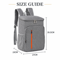 Grande glacière carrée, glacière Oxford grande capacité avec fermeture éclair, vierge pour impression de logo personnalisé OEM ODM