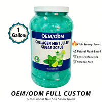 Gommage au sucre au collagène de qualité professionnelle, infusé à la glycérine, exfoliation profonde, sans parabènes, 1 gallon, pour les détaillants de produits pour les ongles