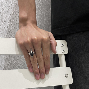 Anillo VAF con Diseño de Púas, <span class=keywords><strong>Acero</strong></span> <span class=keywords><strong>Inoxidable</strong></span> Pulido, Joyería Moderna para los Dedos, Accesorio Elegante para Hombres y Mujeres - Product Image 5