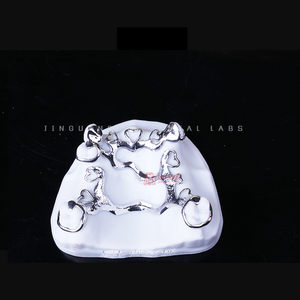 Marco metálico completo <span class=keywords><strong>superior</strong></span> e inferior con <span class=keywords><strong>dentadura</strong></span> <span class=keywords><strong>parcial</strong></span> acrílica - Product Image 5