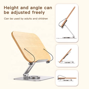 Ifacemall nhà máy cao cấp tùy chỉnh tre xoay đa chức năng máy tính xách tay cuốn sách đứng chủ cho iPad Máy tính bảng Máy tính xách tay máy tính. - Product Image 4