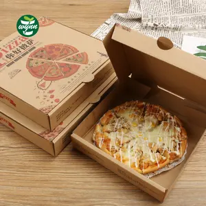 Tüm boyut pizza kutusu 32x32 30x30 33 33 yeniden kullanılabilir oluklu kağıt pizza ambalaj dağıtım kutusu kendi Logo
