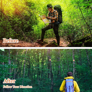 Indicatori Riflettenti in Alluminio con Chiodi, Frecce Arancioni Luminose per Sentieri, Marcatori per Alberi Facili da Installare per Navigazione Outdoor - Product Image 5