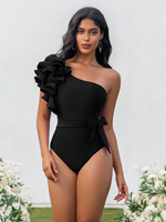 Nouveau maillot de bain brésilien une pièce pour femme, coupe classique, design asymétrique à une épaule, sensation haut de gamme sensuelle, séchage rapide, idéal pour les vacances en sources chaudes