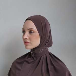 Couvre-cou personnalisé, chapeau ninja <span class=keywords><strong>avec</strong></span> foulard en mousseline, <span class=keywords><strong>hijab</strong></span> musulman, <span class=keywords><strong>hijab</strong></span> instantané, 2 pièces attachées instantanément - Product Image 1