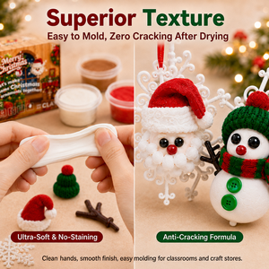 Kit de Adornos de Arcilla Seca al Aire para Navidad, 80 Piezas, Set de Decoración Colgante para las Fiestas, Arcilla de Modelar No Tóxica y sin Aroma, Venta al Por Mayor OEM - Product Image 2