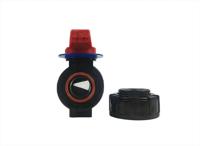 Vanne à bille en CPVC DN15~DN25 30 degrés avec joint torique FPM et siège de vanne en PTFE, filetage NPT, vanne de dosage