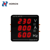 Pengukur energi Voltmeter AC LCD satu fase 227V kustom dengan tampilan arus voltase pengukur frekuensi saklar pengatur waktu
