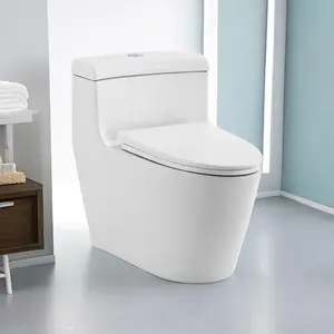 Inodoro perlengkapan sanitasi putih sifon keramik modern cupc satu bagian mangkuk toilet kamar mandi wc s-trap toilet
