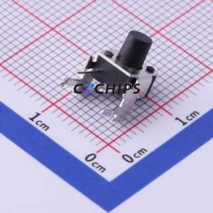 TS-1093A-A8B3-D2 Tactile Switch Through hole,6x6mm Switch Single Pole Single Throw Round Button Right Angle Insert 6mm - Product Image 1