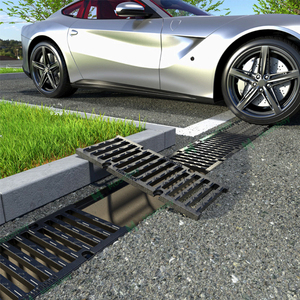 <span class=keywords><strong>Grille</strong></span> de drainage de canalisation en béton polymère avec couvercle en <span class=keywords><strong>fonte</strong></span> de style moderne pour le drainage des eaux de jardin et de route - Product Image 4