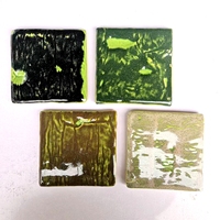 Carreaux de zellige modernes artisanaux cuits au four, multicolores, en céramique émaillée réactive haute brillance, antidérapants, pour murs intérieurs de luxe