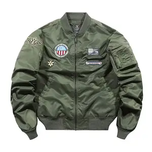 2022 chaquetas 수 맞춤 aviator 캐주얼 자켓 방풍 자켓 Hiphop 비행 겨울 새틴 빈 남성 폭격기 재킷