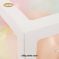 YACHEN vente en gros boîte à ballons transparente personnalisée 4 pièces/ensemble pour bébé douche 1er anniversaire mariage fête décoration fournitures