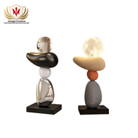 HJ HOME Lampe de table échantillon de luxe de forme irrégulière Décoration d'hôtel Salon Cabinet Art Ornement Présentoir de table
