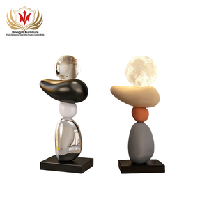 HJ HOME 라이트 럭셔리 샘플 불규칙한 모양 테이블 램프 장식 호텔 거실 캐비닛 예술 장식 테이블 디스플레이 - Product Image 3