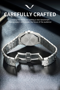 2025 Neue 38mm Quarz-Armbanduhr für Herren Leuchtend Saphirglas Ultradünne Edelstahl-Uhr 50M Wasserdicht - Product Image 4