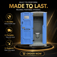 Toilettes portables de luxe en HDPE, salle de bain mobile, toilettes portables d'extérieur, installation facile