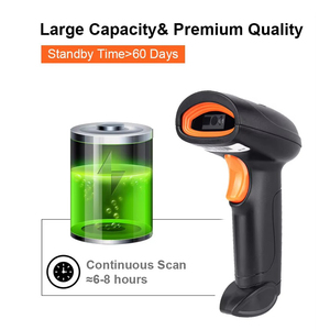 Pistola de escáner de código de barras USB 2D inalámbrica portátil Lector de código <span class=keywords><strong>QR</strong></span> de mano en stock - Product Image 3