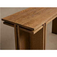 Meubles de salon intérieurs de luxe, design simple, table en bois massif moderne minimaliste