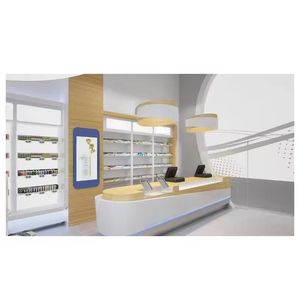 Vitrine de présentation pour bijouterie, en verre, avec étagères en métal et bois, pour colliers, boucles d'oreilles, bagues - Product Image 3