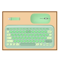 Ensemble Cadeau d'Entreprise Annuel de Luxe Unique Rose Vert Souris Sans Fil Clavier Promotion Coffret Cadeau d'Affaires pour Clientes VIP Femmes