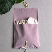 Sac enveloppe portable en tissu de coton de haute qualité avec logo personnalisé pour sous-vêtements et nœuds papillon